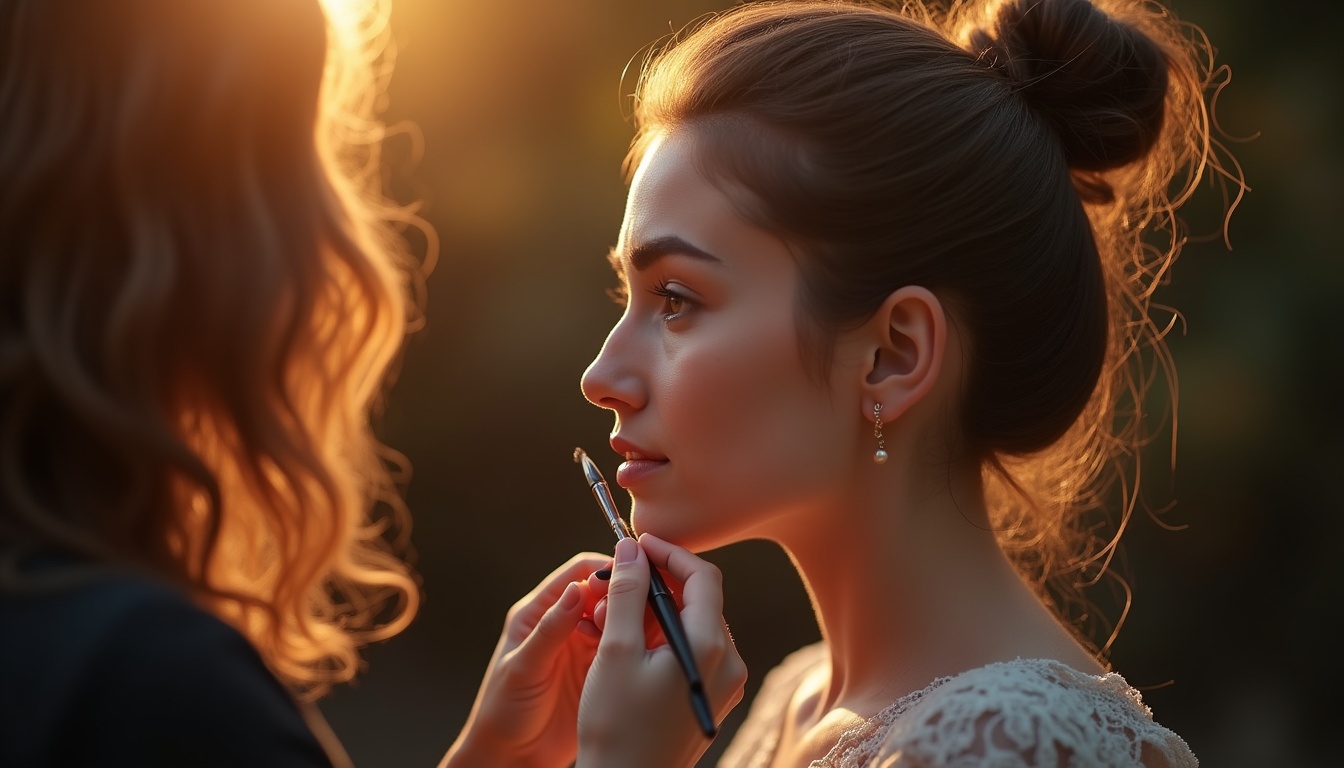 O femeie zâmbește, având sprâncene tatuate fir cu fir, cu aspect natural și bine definite